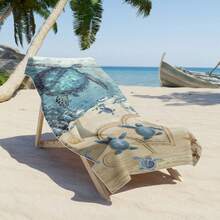 1條大海灘巾/浴巾,旅行者必備禮物。適用於游泳池、野營、海灘度假、成年女性和男性 - 彩色 - 查看 3