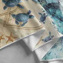 1條大海灘巾/浴巾,旅行者必備禮物。適用於游泳池、野營、海灘度假、成年女性和男性 - 彩色 - 查看 5