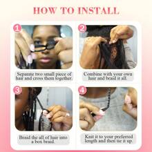 18/24/30 Inch 1 Pack French Curly Fluffy Wavy Elastic Braided Wigs With Curly Ends, Pre-Stretched Yaki Curly Braided Wigs For Women (#4) - Maroon - View 10