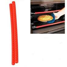 2入組矽膠製烤箱架防護罩,耐高溫烤箱防護罩,14英寸烤箱邊緣保護襯墊,防止燙傷 (2, 紅色)