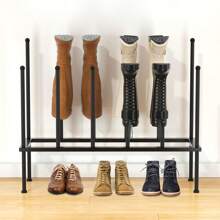 6 Pairs Boot Rack Organizer For Tall Boots, Black Metal Boot Storage Rack, Boot Holder Fit For 6 Pairs, Free Standing Shoe Racks For Entryway, Closet, Outdoor, Garage - Black - View 1
