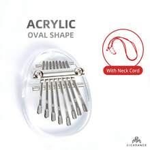 迷你八鍵拇指琴,便攜式可愛的桃花心木卡林巴樂器,多種風格的可穿戴吊飾禮物 - 彩色 - 查看 13