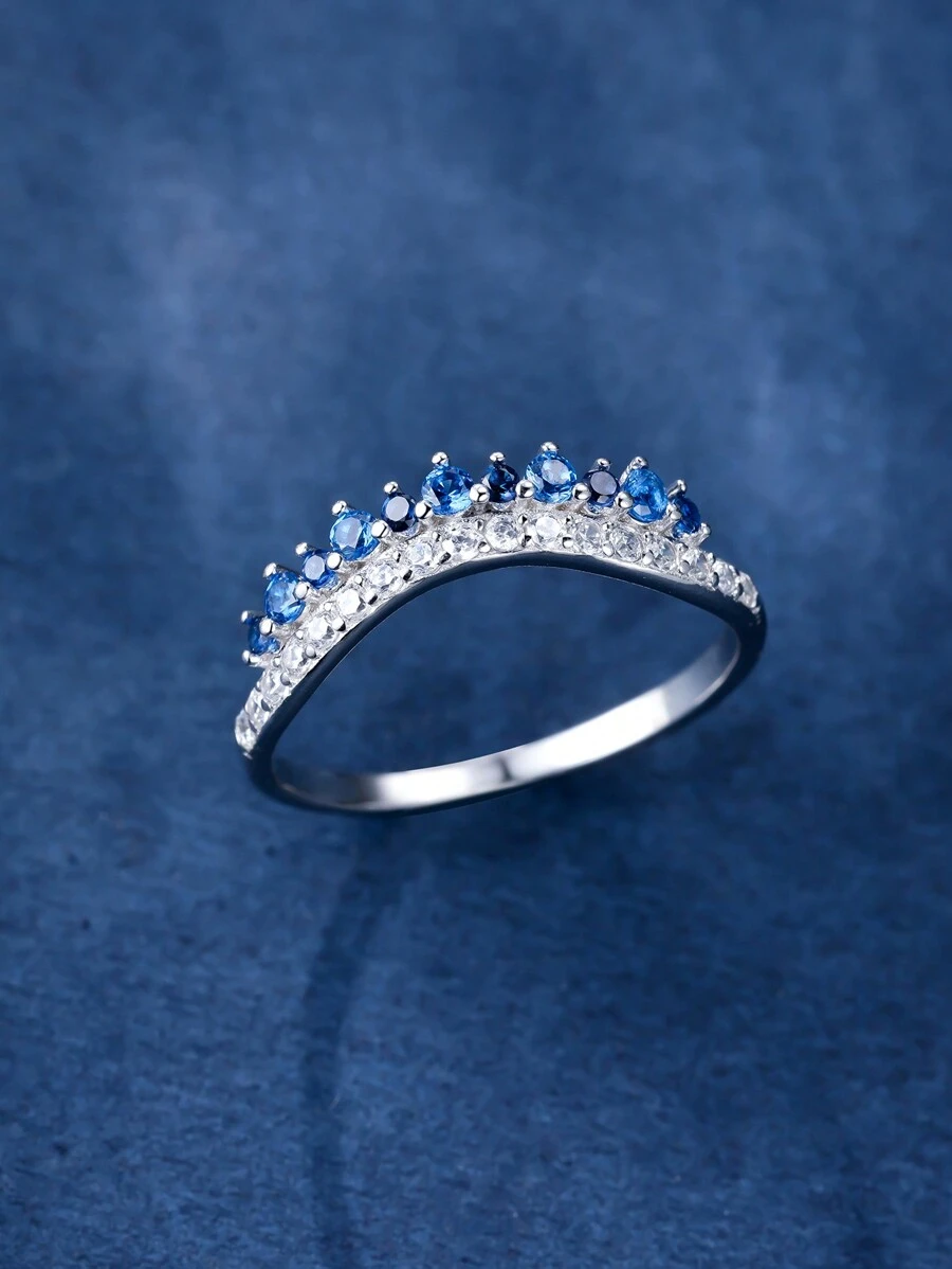 1 Máy Tính Quyến Rũ Đính Đá Cubic Zirconia Trang Trí Bạc Cưới Ban Nhạc Cho Nữ Trang Trí Hàng Ngày - Bạc - Xem 1