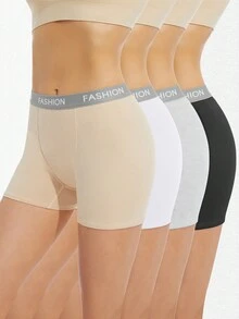 Quần lót nữ đơn giản màu trơn có dây thắt lưng chữ 4 chiếc, thích hợp mặc với váy - Nhiều màu - Xem 4