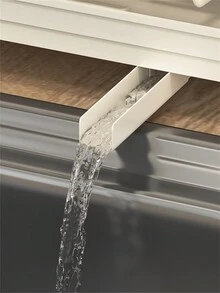 Beige Kitchen Single-Layer Dish Rack With Cutlery Holder For Countertop/Window Sill Narrow Dish Drainer Sink Organizer (Pack In Paper Box) - Beige - View 5