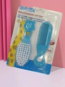 Blue Bear Style Baby Care Set Shampoo PP Soft Hair Comb To Clean The Brush Ringworm - Blue - View 1