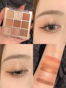 Dasique 眼影盘 #01 糖布朗尼，眼影盘，纯素韩国彩妆，无动物实验，纯素，9 种易于晕染的色调，哑光和珠光质地，附赠精美韩国彩妆礼品 - 01 Sugar Brownie - 查看 5