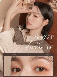 Dasique 眼影盘 #01 糖布朗尼，眼影盘，纯素韩国彩妆，无动物实验，纯素，9 种易于晕染的色调，哑光和珠光质地，附赠精美韩国彩妆礼品 - 01 Sugar Brownie - 查看 9