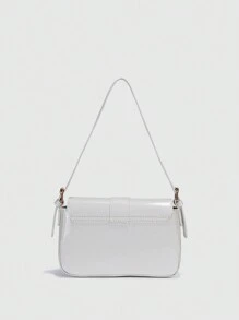 Borland 红色复古风格性感女士皮革方形包，手提包，腋下包，斜挎包，配有可拆卸双肩带，适合女孩、女士、学生、上班族、通勤、上学