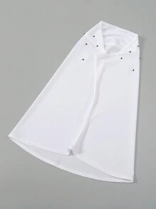 1入組女士雙色鑲鑽方便頭帶黑瑪瑙,頭巾,純色舒適內帽,簡單百搭,適合日常穿著優雅 - 釘鑽套頭帽 - 查看 13