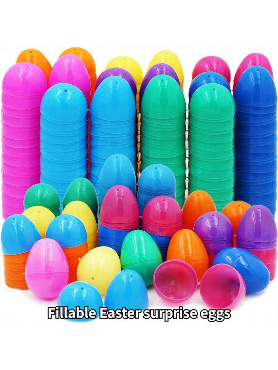 Silipull 36 Pieces 3.1 Inch Empty Easter Eggs Plastic