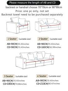 1pc All Season Sofa Cushion Cover, Chenille Dust-Proof Dirt-Resistant Seat Pad, Modern Simple Non-Slip Sofa Blanket, Grey Dust-Proof Dirt-Resistant Slipcover, Machine Washable - Green - View 3