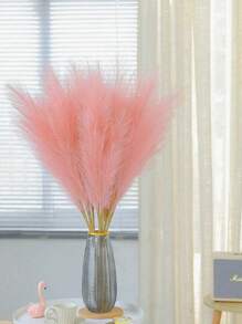 5/10/20/40pcs Of Artificial Reeds, 55cm/21.65 Inch High Plush Artificial Grass, Large Universal Pampas Tree Branches For Floor Vase Filling, Suitable For Bohemian Decoration In Home Kitchens, Room Decoration, Wedding Party Decoration, Fake Plants, Autumn Decoration, Rooms, Desks, Garden Decoration, Room Decoration, DIY Photography Props, Mother's Day, Graduation Season Decoration (Note: One Size=10 Pieces)