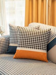 1pc Geometric Pattern Dustproof Sofa Cushion, All-Season Universal  And Non-Slip Stretch Sofa Cover
