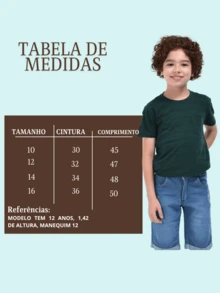 Kit 2 Bermuda Shorts For Men, Jeans And Twill, For Children And Youth, With Size 10 To 16 - Nhiều màu - Xem 11