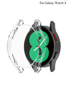 1pc Unisex Transparent Soft TPU Full Coverage Scratch-Resistant 2-In-1 Smart Watch Case And Screen Protector, Compatible With 40mm/44mm Samsung Watch, Compatible With Samsung Galaxy Watch 4/5/6/7, Smart Watch Shell Accessory Protective Case - Clear - View 6
