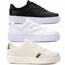 Women Wedge Sneakers - Màu be - Xem 1