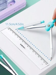 Circular Ruler Ruler Set Student Multifunctional Sets Ruler Drawing Tools Stationery Supplies,Rulers - Purple - View 7