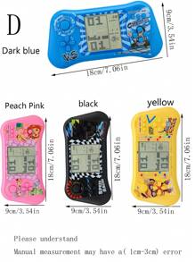 1pc Classic Handheld Game Console - Russian Block Big Screen, Vintage Pocket Game Player, Batteries Not Included