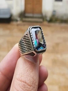 1 Miếng Nam Đúng mốt Và Creative Retro Chạm khắc Nhẫn , Thích hợp Cho bữa tiệc Và Mặc hàng ngày - Nhiều màu - Xem 1