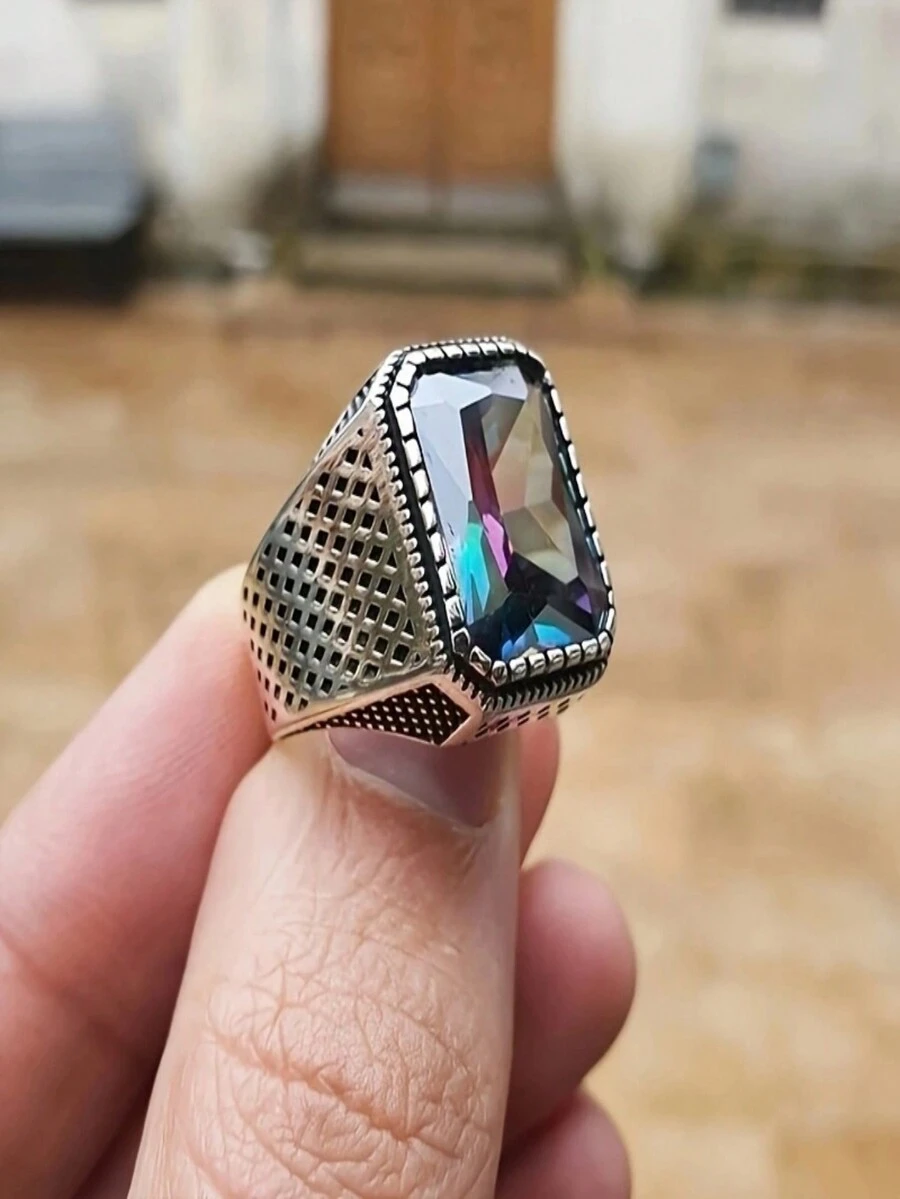 1 Miếng Nam Đúng mốt Và Creative Retro Chạm khắc Nhẫn , Thích hợp Cho bữa tiệc Và Mặc hàng ngày - Nhiều màu - Xem 1