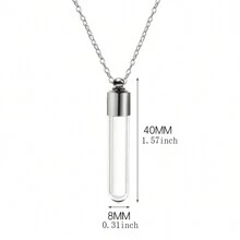 1入diy水滴可開啟的鏈子項鍊,男女適用的水晶香水瓶血瓶吊墜頸帶珠寶項鍊