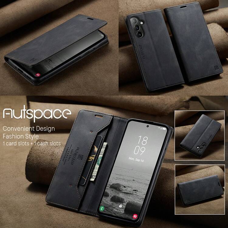 Autspace 新款復古商務 Pu 皮翻蓋錢包電話殼，磁性鉤扣和支架，具有 RFID 防盜功能，手工製作，高品質的手機殼，適用於 iPhone 15/14/13/12/11 Pro Max Plus Mini iPhone Xs Max XR 6 7 8 Plus Se2 3 Samsung Galaxy A23/A12/A22/A21/A40/50/A30/A70/A31/A41/A51/A71/A32/A42/A52/A13/A04/A14/A15/A72/A33/A34/A53/A54/A73//A24/A25/A35/A55/M31/M33/M53/S8/S9/S10/S20/S21/S22/S23/S24Plus/S20/S21/S22/S23/S24Ultra/S20FE/S21FE/S23FE/Note 10+ /Note20 Ultra Plus Fe/Z Fold 4 5/Z Flip 4 5/ Xi - 藍色 - 查看 8