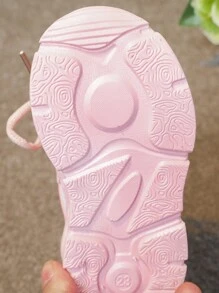 2024新款女童運動鞋,網眼透氣厚底運動鞋,男童輕盈跑鞋 - 粉色 - 查看 5