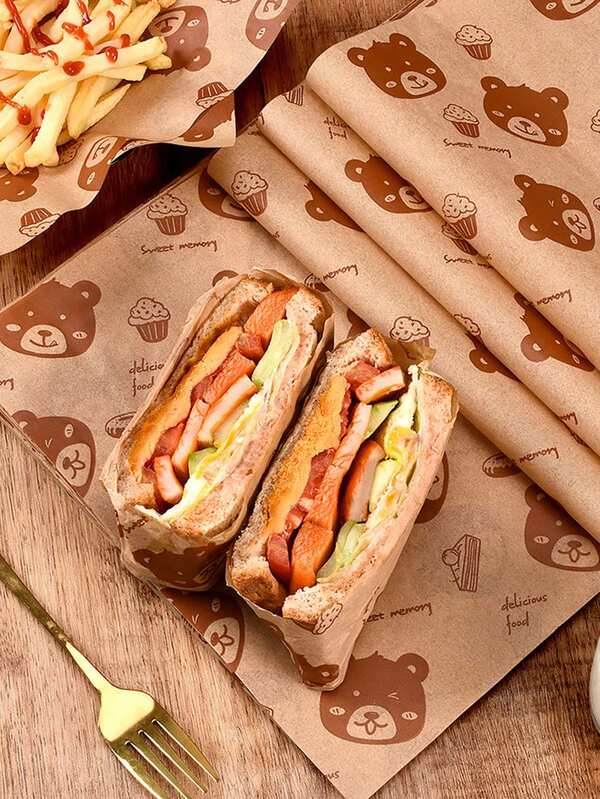 50pcs/100pcs,Oven Paper Baking Paper Silicone Oil Paper Barbecue Paper Oilcloth Parchment Paper Meiji Paper Toast Hamburger Hamburger Rice Ball Paper Paper Coated Paper Air Fryer Kitchen Air Fryer Liners Air Fryer Paper Airfryer Air Frier