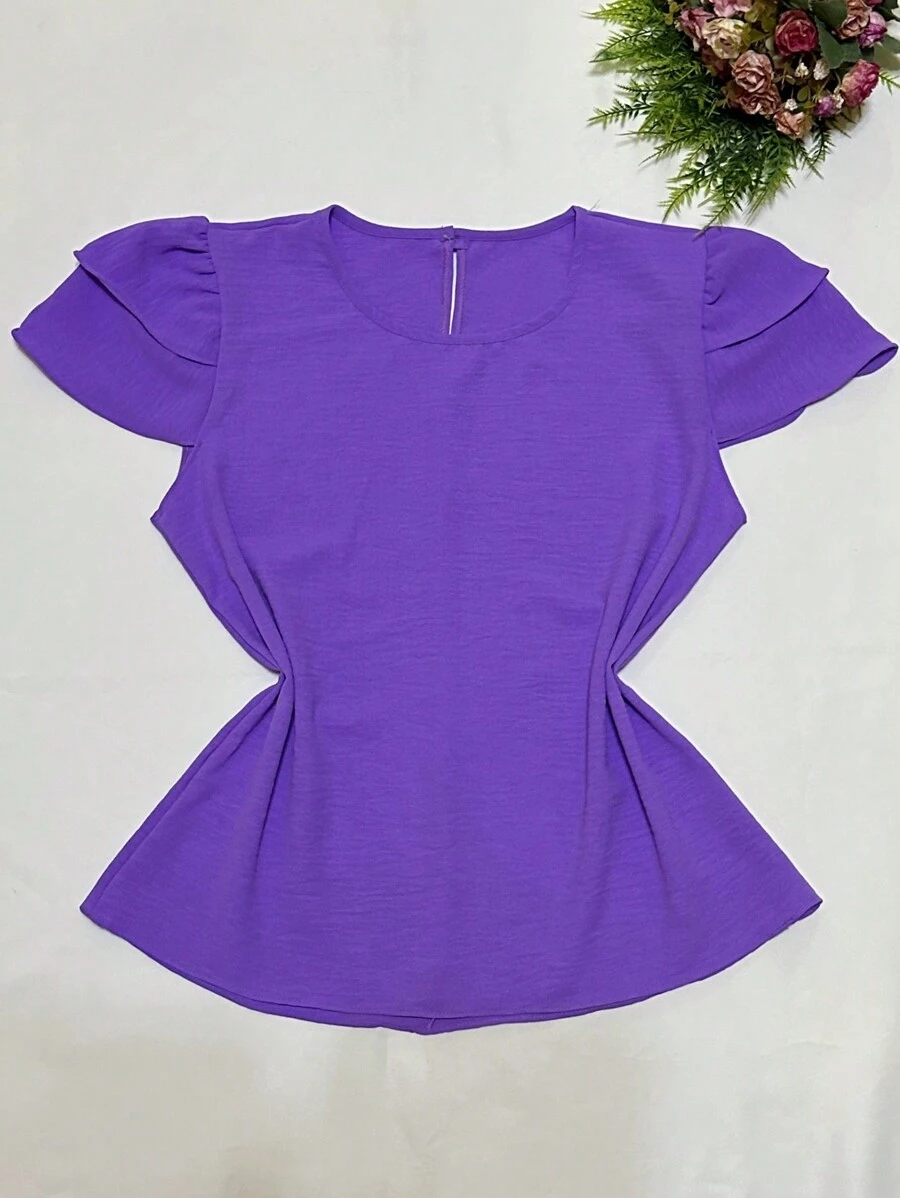 Women Tops - 紫丁香色 - 查看 1