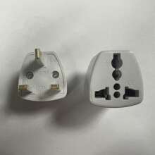 2入組/包英國標準三齒電源轉換插頭,白色,型號sz-005 - 白色 - 查看 3