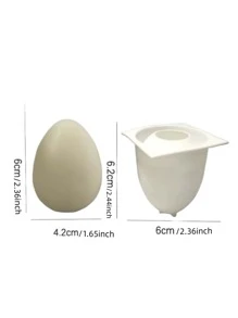 Khuôn nến trứng 3D hình trứng Phục sinh bằng silicon, Khuôn silicon tự làm - trắng - Xem 5