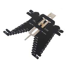 Black 1Pc Universal 5 In 1 Measuring Gauge Woodworking Tool - Drill Bit , Chisel Angle, Height, Depth Gauge For Table Saw Router - Black - View 3