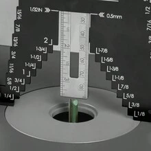 Black 1Pc Universal 5 In 1 Measuring Gauge Woodworking Tool - Drill Bit , Chisel Angle, Height, Depth Gauge For Table Saw Router - Black - View 6