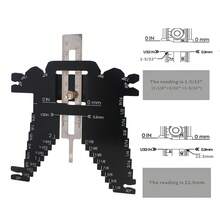 Black 1Pc Universal 5 In 1 Measuring Gauge Woodworking Tool - Drill Bit , Chisel Angle, Height, Depth Gauge For Table Saw Router - Black - View 5