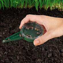 1pc Home Garden Seed Planter And Fertilizer Spreader For Flowers And Vegetables With 5 Adjustable Positions - Dark Green - View 1