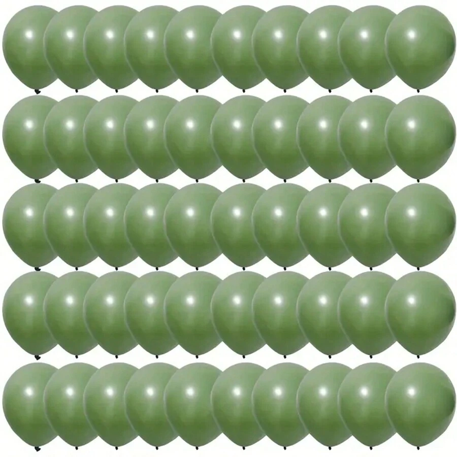 60 个 5 英寸鼠尾草绿色乳胶气球，5/10/12/18 英寸鼠尾草绿色乳胶气球，适用于生日婚礼毕业周年派对装饰，