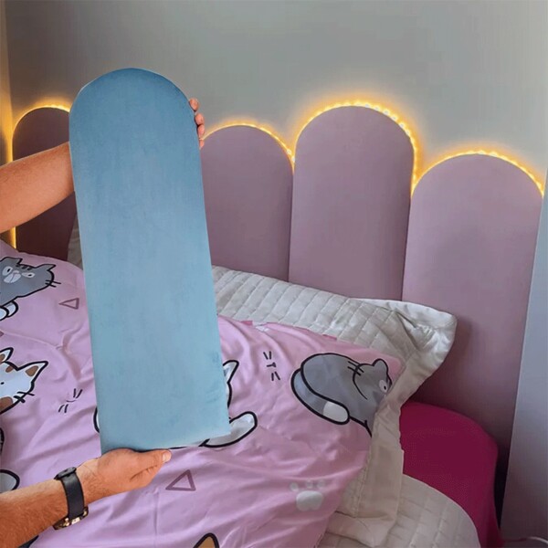 Cabeceira Modular Estofada Autocolante 60x20cm 1 Modulo Cama Box