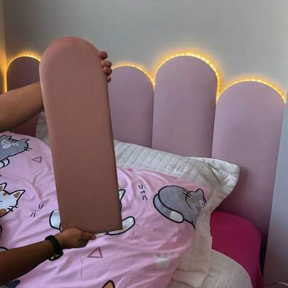 Cabeceira Modular Estofada Autocolante 60x20cm 1 Modulo Cama Box