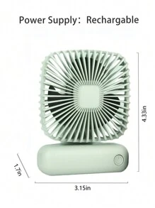 MEET SUN 1pc Rechargeable Handheld & Stand Portable Fan With 500mAh Lithium Battery, 3 Wind Speed Adjustable, Eyelash Curling Fan - Pink - View 6