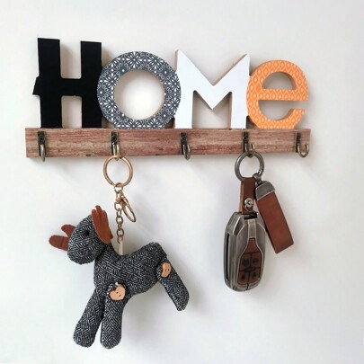 1pc 'home' Letter Key Hook, Eyeglasses Hook, Hat Hook, Entryway Hook, Warm Decorative Hook
