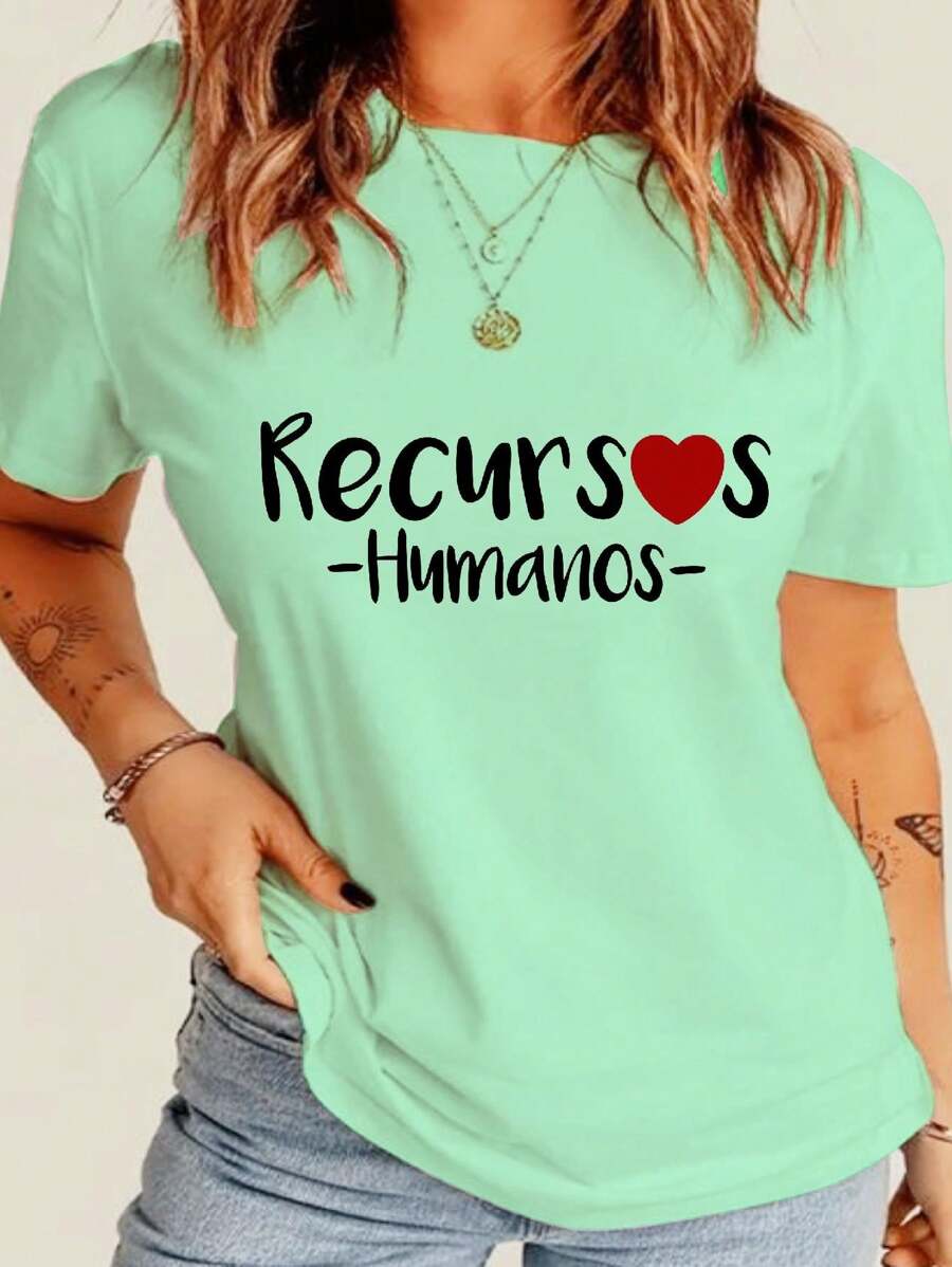 Women T-Shirts - 薄荷綠 - 查看 1