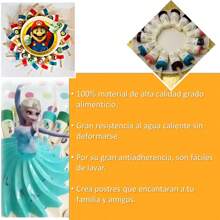 Set de 1 molde para gelapaletas de 12 cavidades c/u + 1 curculo de 20 cm - Blanco - Ver 3