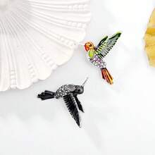 1 件韩式个性可爱卡通动物胸针，小鸟图案领针派对徽章 - 彩色 - 查看 4