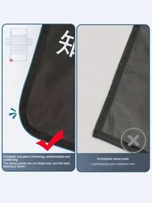 1pc 5 Layer Desk Side Hanging Storage Bag Pen Rack Desk Classroom Hanging Storage Bag With Side Bag Book Bag Desk Storage Multifunctional Large Capacity Hanging Book Bag Shelf Artifact - Black - View 6