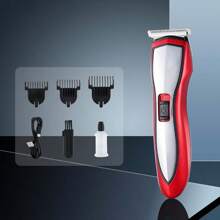 1入組可充電電動剃須髮剪，多功能配備600mAh電池，流線型機身和碳鋼刀片