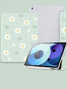 Funda con diseño de flores de verano compatible con iPad New iPad Air4/5 de 10.9 pulgadas, para la tableta, con soporte para lápiz, compatible con la función de dormir/despertar automática
