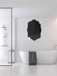 1 Miếng Acrylic Đa giác Hình dạng Dán Tường Gương - Màu be - Xem 3