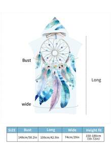 1 件连帽浴巾，个性化超细纤维速干斗篷，带拉链，温暖毛巾，适合海滩淋浴后防风防晒，适合情侣、成人户外使用，适合居家夏季婚礼家居浴室装饰沙滩装返校 - 捕夢網 - 查看 2