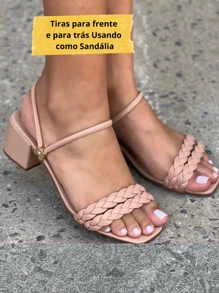 Women Heeled Sandals - Beige - View 2